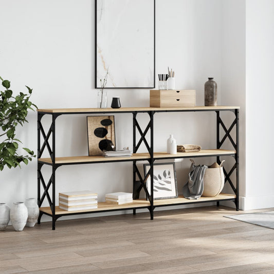 Console Table Sonoma Oak 156x28x80,5 cm Engineered Wood