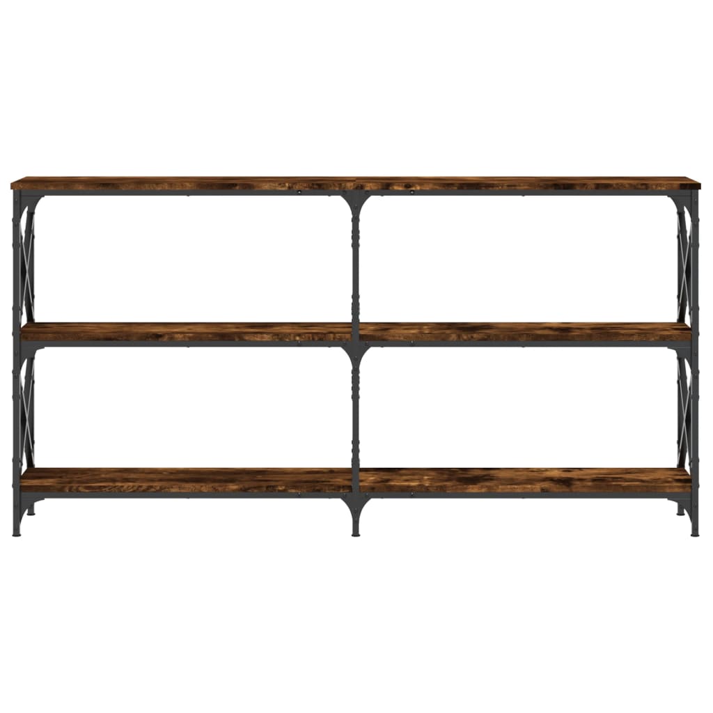 Console Table Smoked Oak 156x28x80,5 cm Engineered Wood