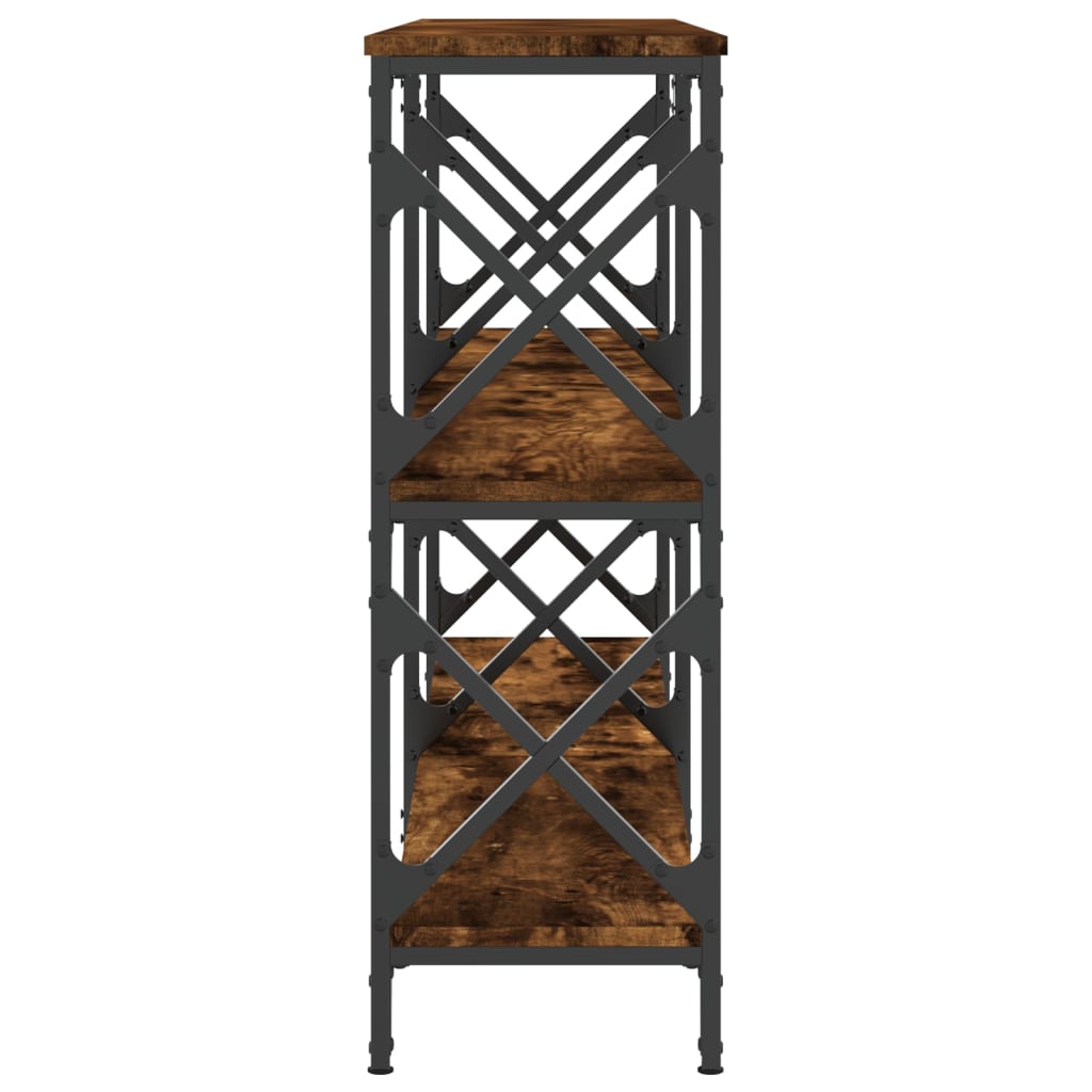 Console Table Smoked Oak 156x28x80,5 cm Engineered Wood