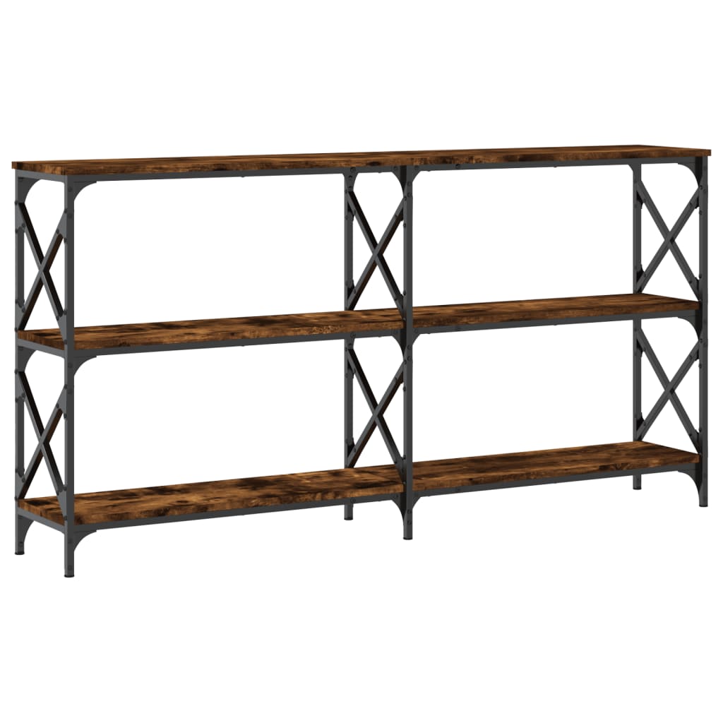 Console Table Smoked Oak 156x28x80,5 cm Engineered Wood