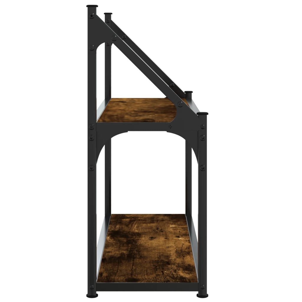 2-Tier Wall Shelf Smoked Oak 60x21x51 cm Engineered Wood