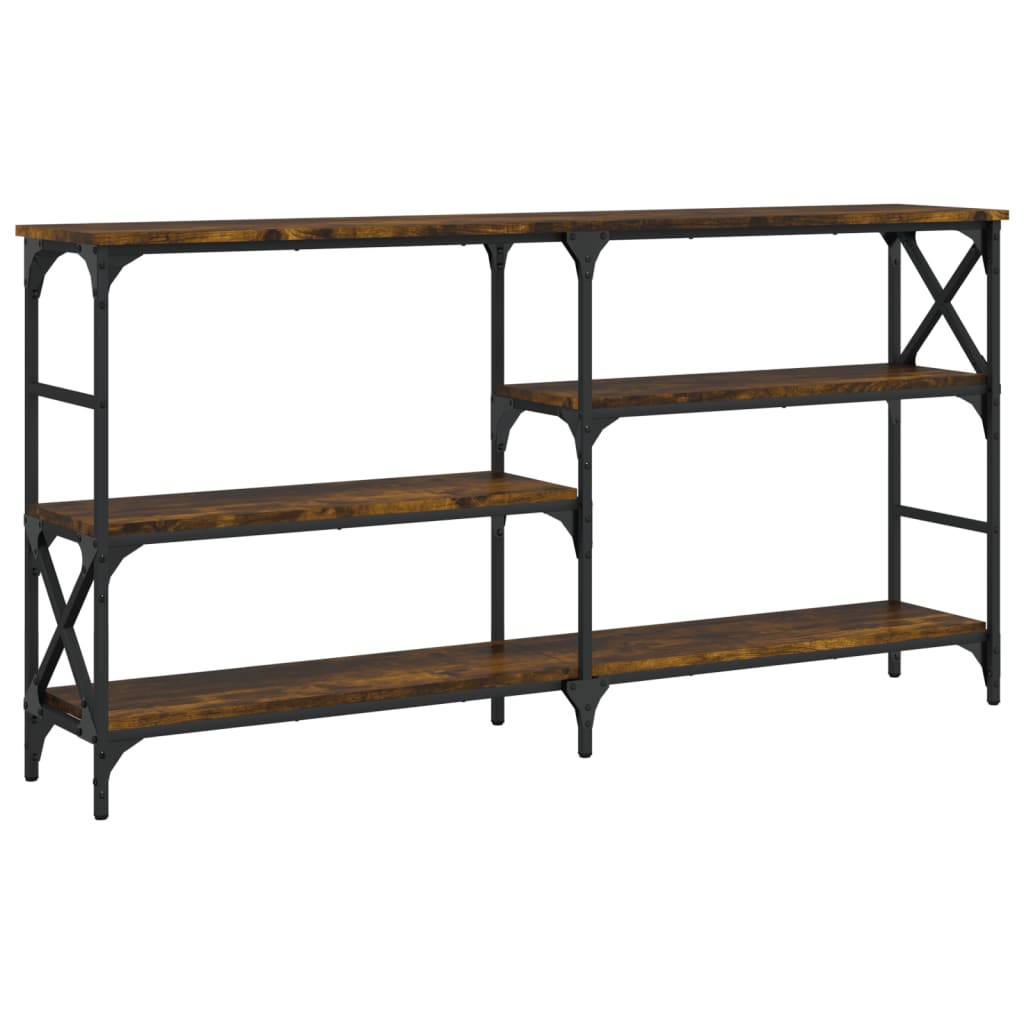 Console Table Smoked Oak 150x29x76,5 cm Engineered Wood