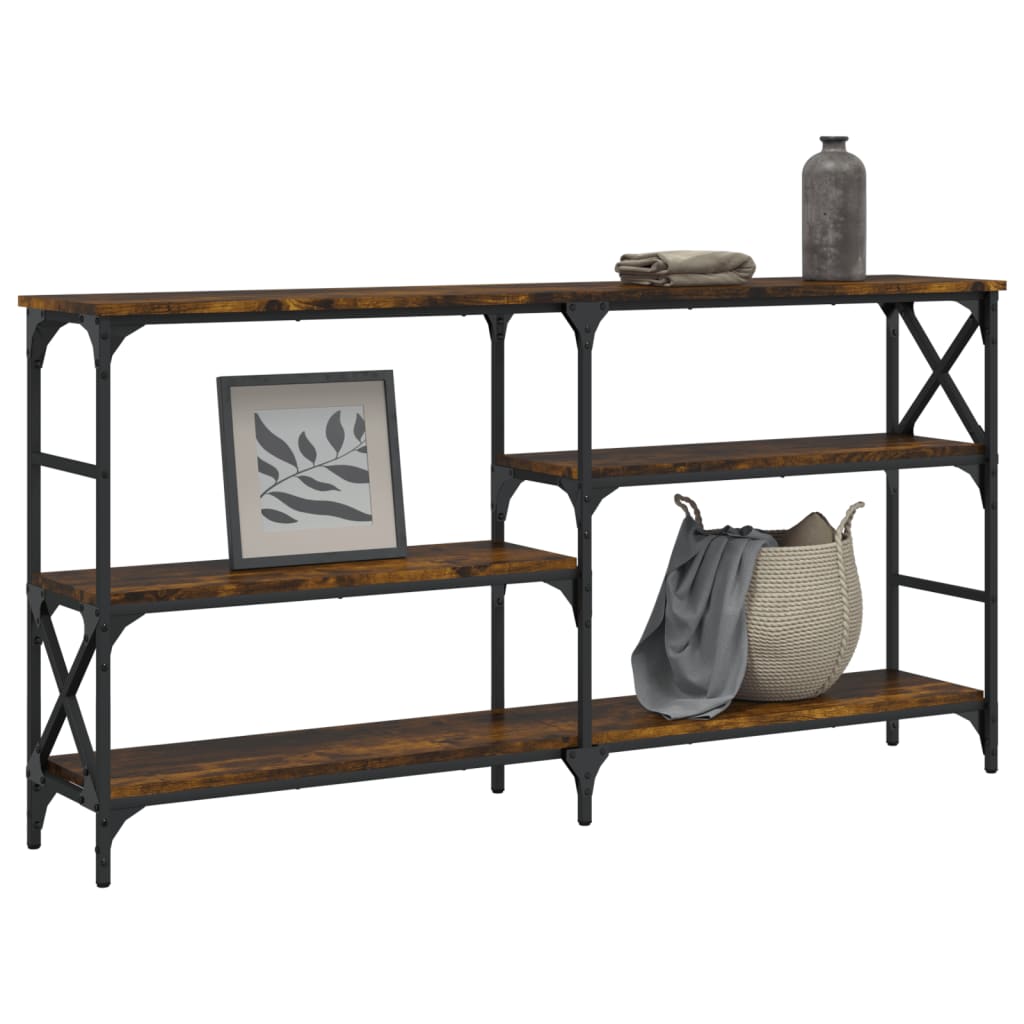 Console Table Smoked Oak 150x29x76,5 cm Engineered Wood