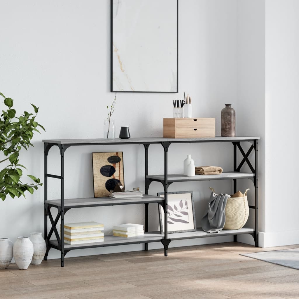Console Table Grey Sonoma 150x29x76,5 cm Engineered Wood