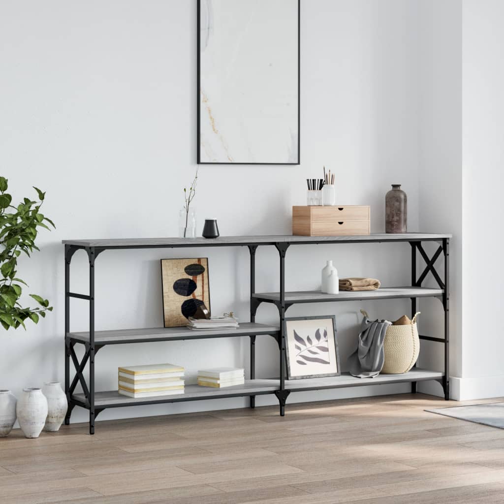 Console Table Grey Sonoma 180x29x76,5 cm Engineered Wood