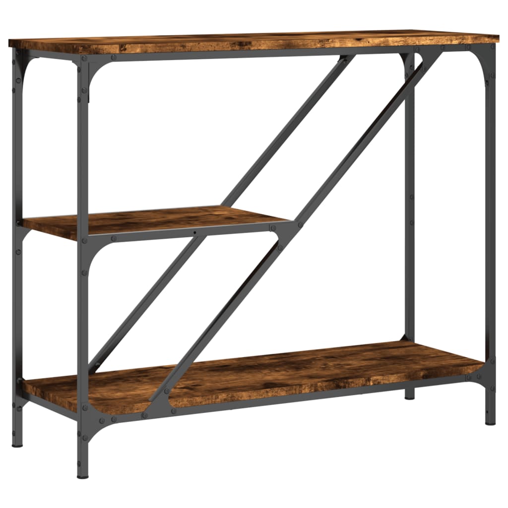 Console Table Smoked Oak 88,5x30x75 cm Engineered Wood