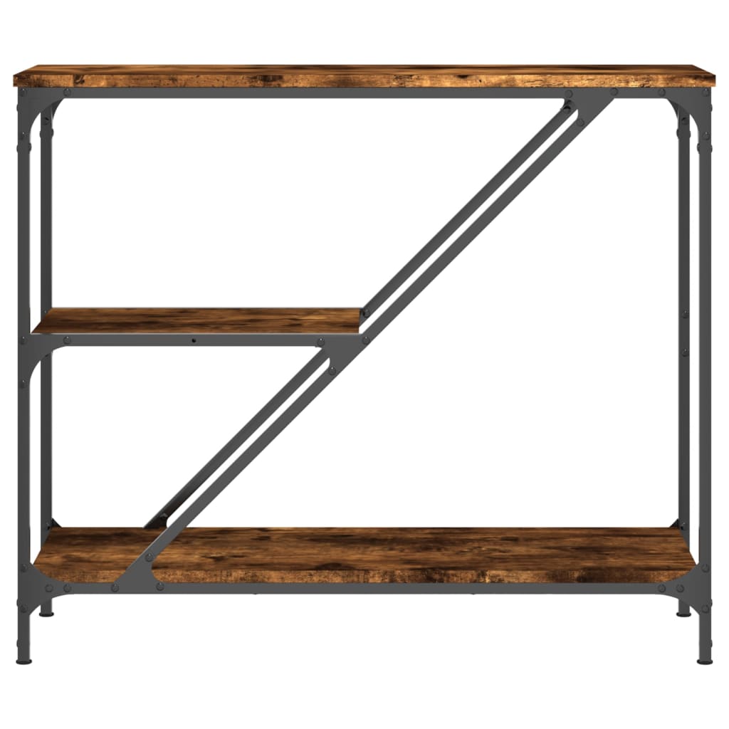 Console Table Smoked Oak 88,5x30x75 cm Engineered Wood