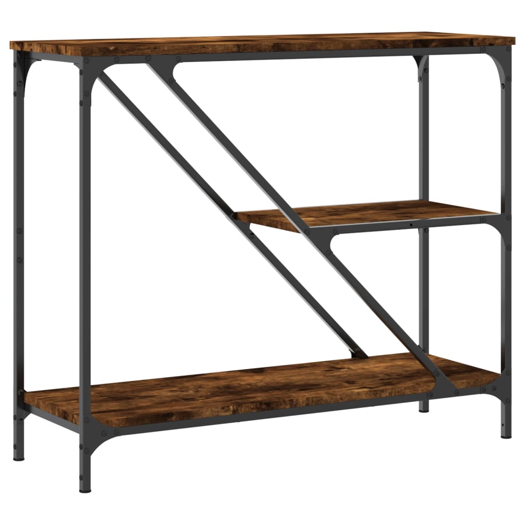 Console Table Smoked Oak 88,5x30x75 cm Engineered Wood