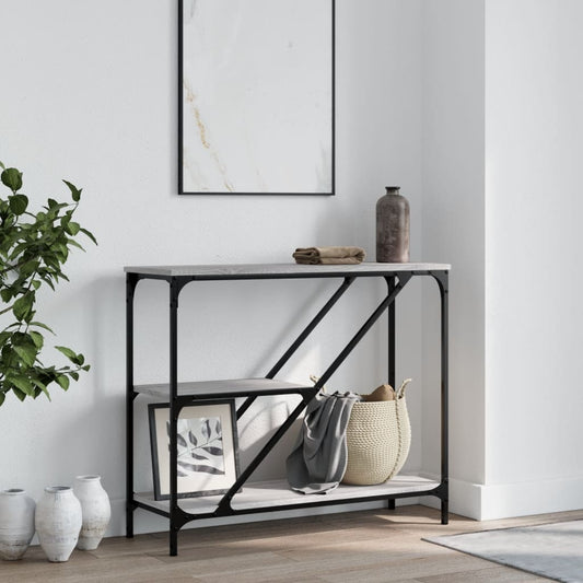 Console Table Grey Sonoma 88,5x30x75 cm Engineered Wood