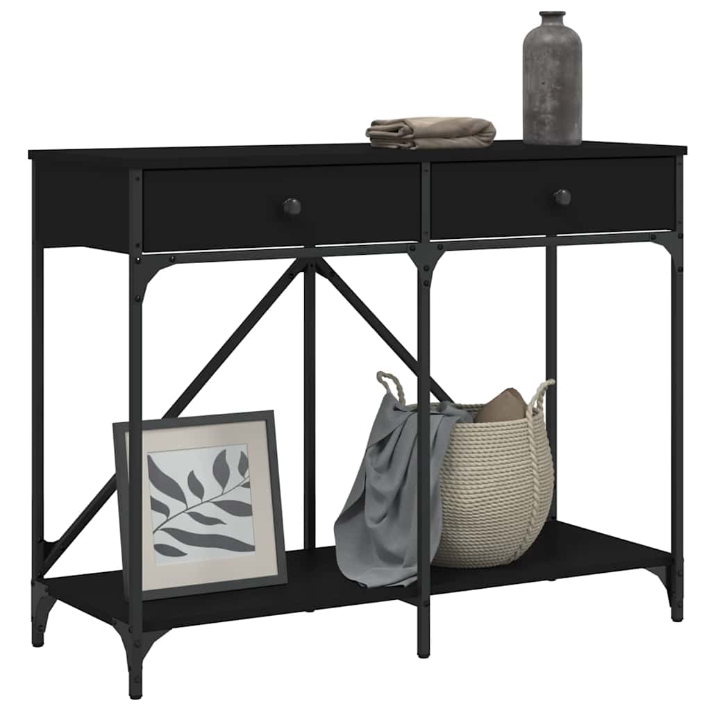 Console Table Black 100x39x78,5 cm Engineered Wood