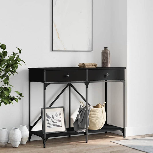 Console Table Black 100x39x78,5 cm Engineered Wood