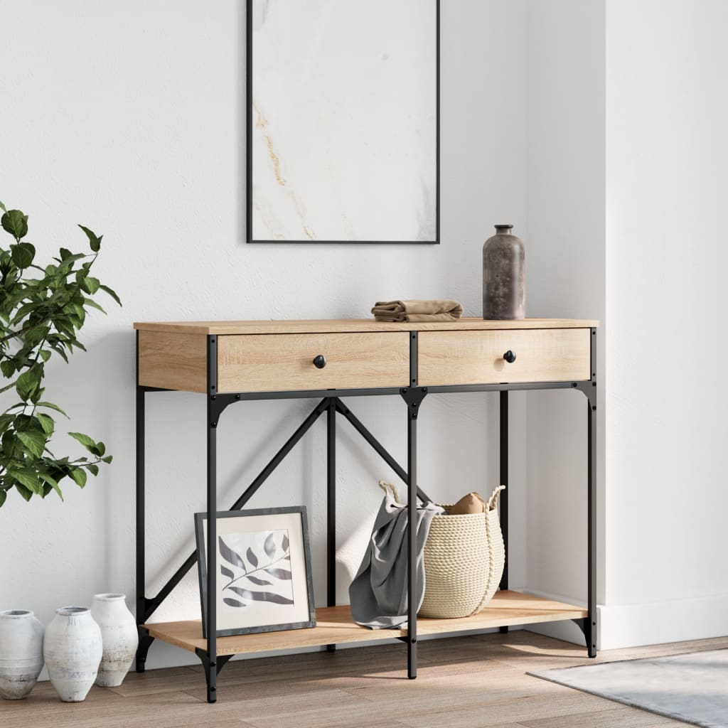 Console Table Sonoma Oak 100x39x78,5 cm Engineered Wood