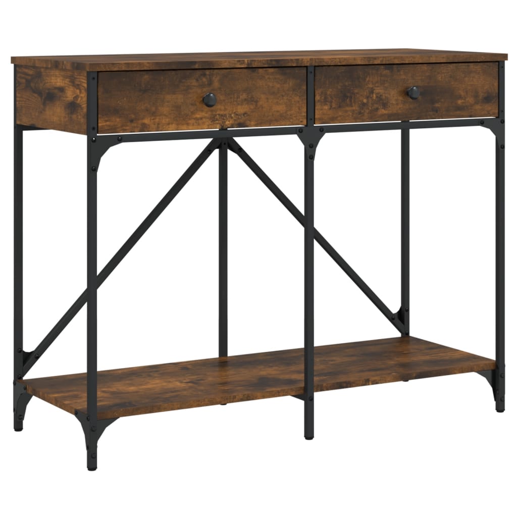 Console Table Smoked Oak 100x39x78,5 cm Engineered Wood