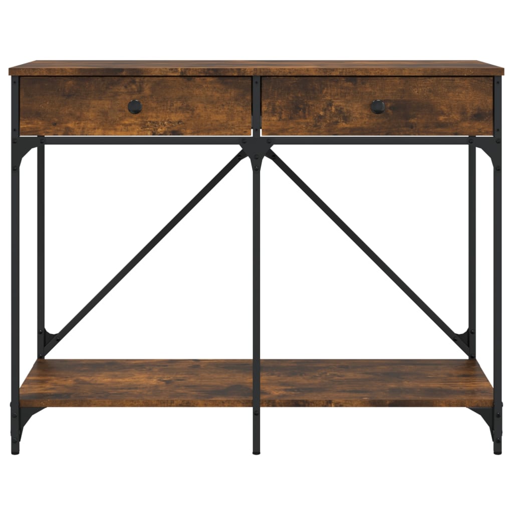 Console Table Smoked Oak 100x39x78,5 cm Engineered Wood