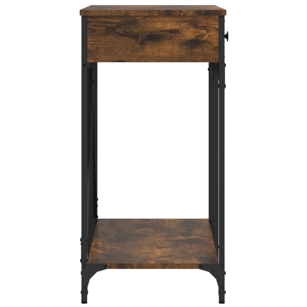 Console Table Smoked Oak 100x39x78,5 cm Engineered Wood