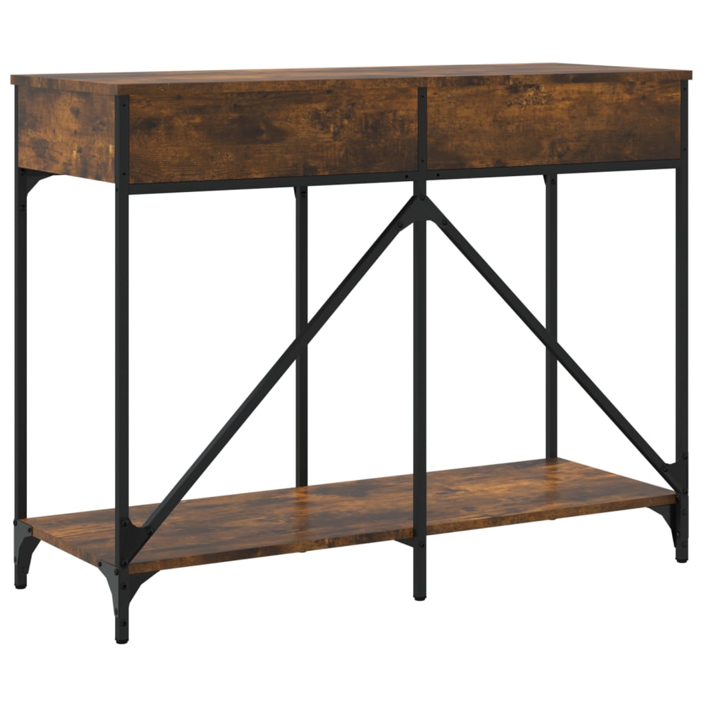 Console Table Smoked Oak 100x39x78,5 cm Engineered Wood