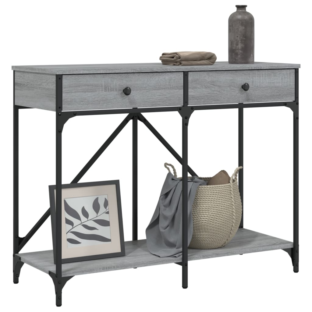 Console Table Grey Sonoma 100x39x78,5 cm Engineered Wood