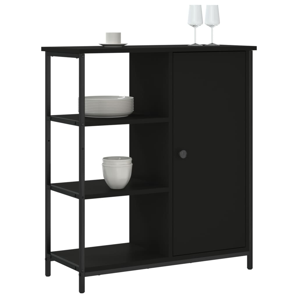 Sideboard Black 70x30x80 cm Engineered Wood