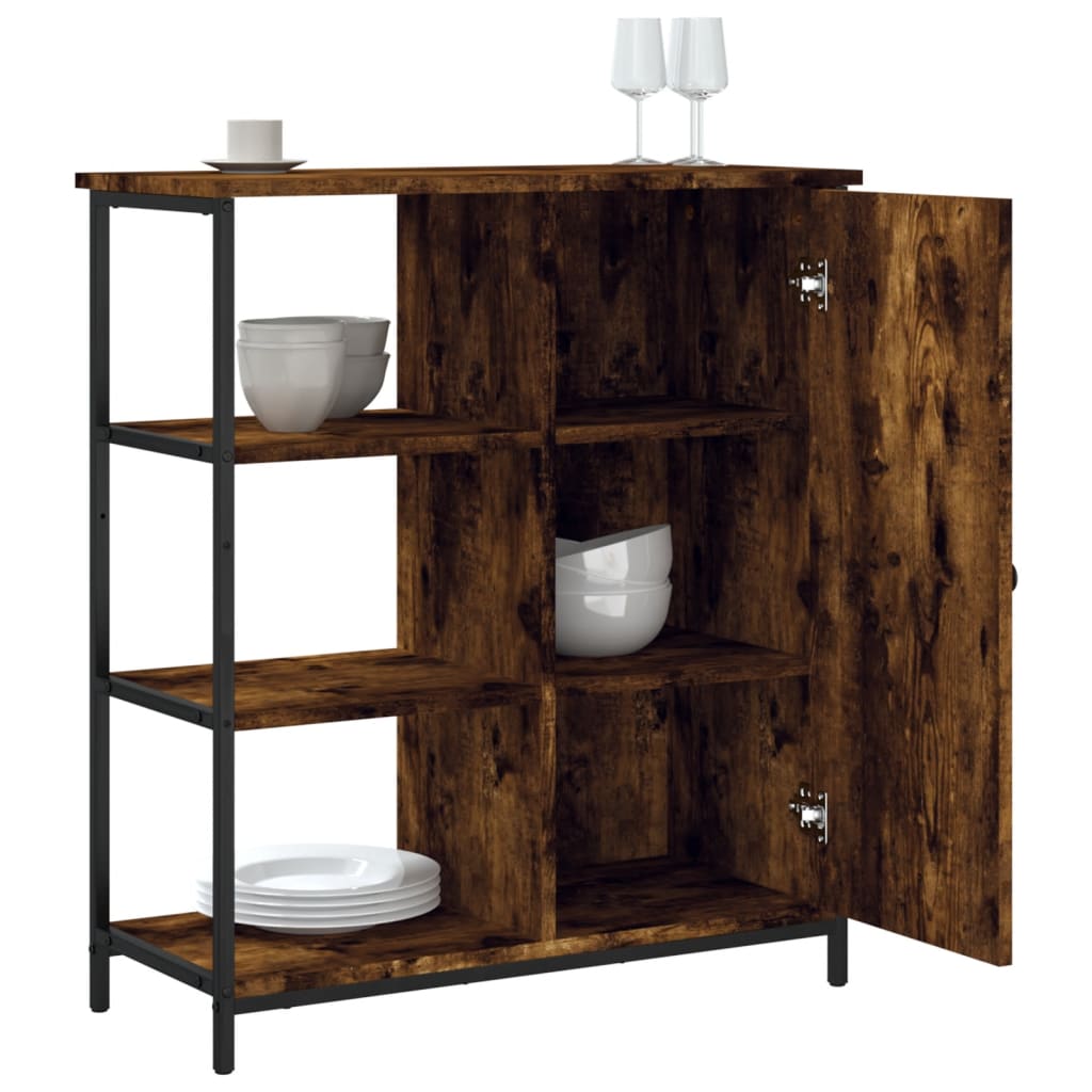Sideboard Smoked Oak 70x30x80 cm Engineered Wood