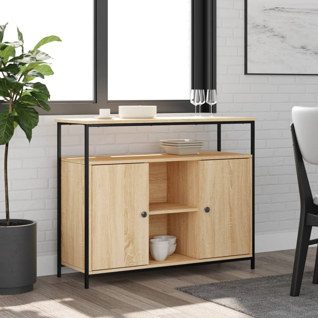 Sideboard Sonoma Oak 100x35x80 cm Engineered Wood