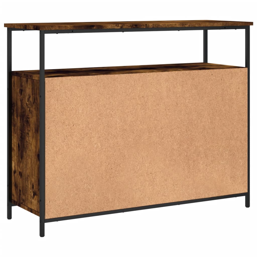 Sideboard Smoked Oak 100x35x80 cm Engineered Wood