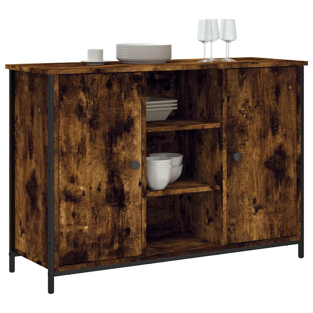 Sideboard Smoked Oak 100x35x70 cm Engineered Wood
