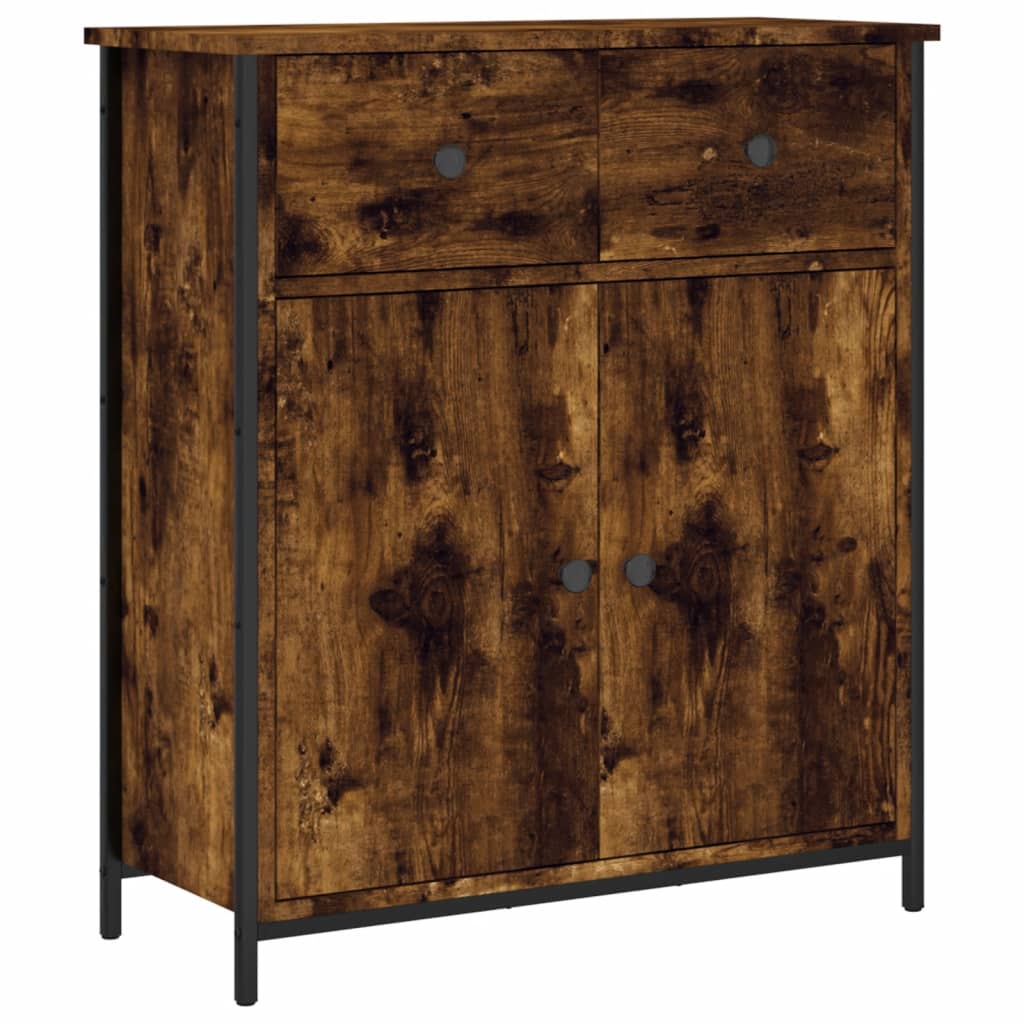 Sideboard Smoked Oak 70x30x80 cm Engineered Wood
