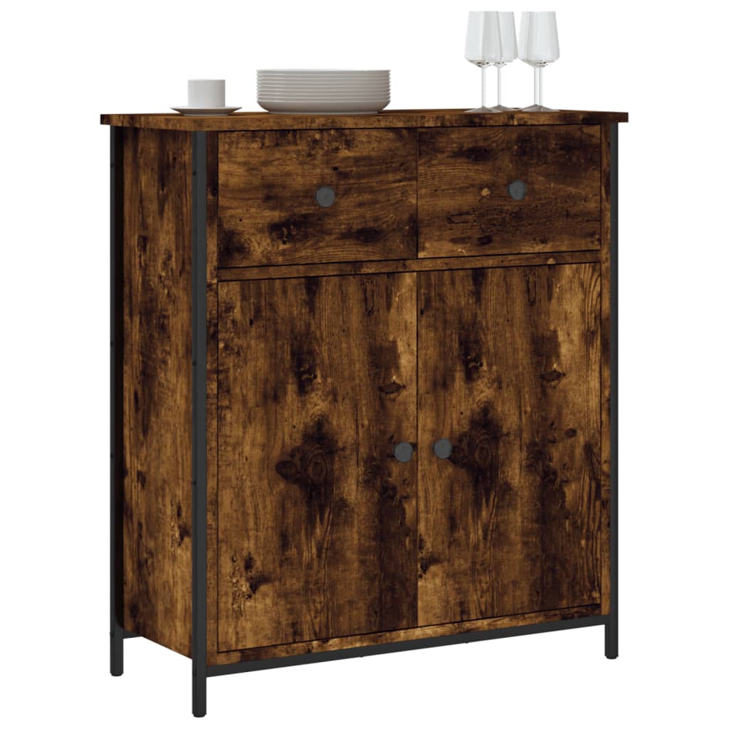 Sideboard Smoked Oak 70x30x80 cm Engineered Wood
