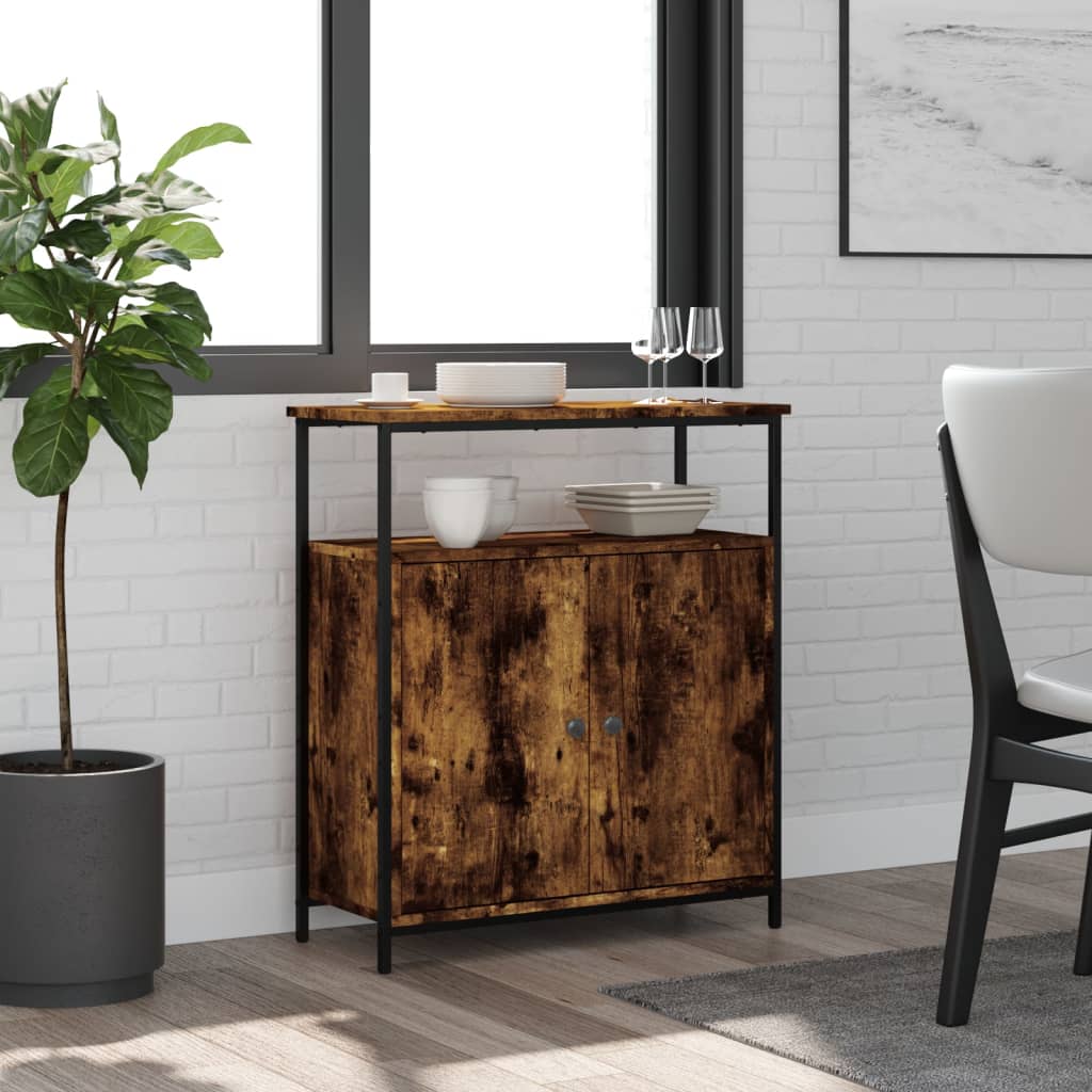 Sideboard Smoked Oak 70x30x80 cm Engineered Wood