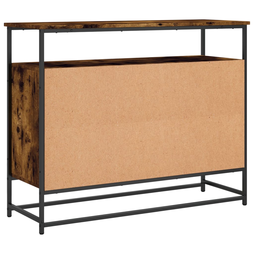 Sideboard Smoked Oak 100x35x80 cm Engineered Wood