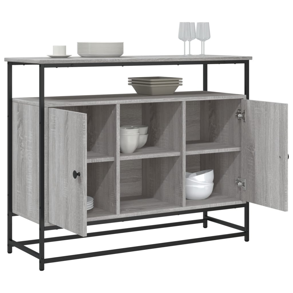 Sideboard Grey Sonoma 100x35x80 cm Engineered Wood