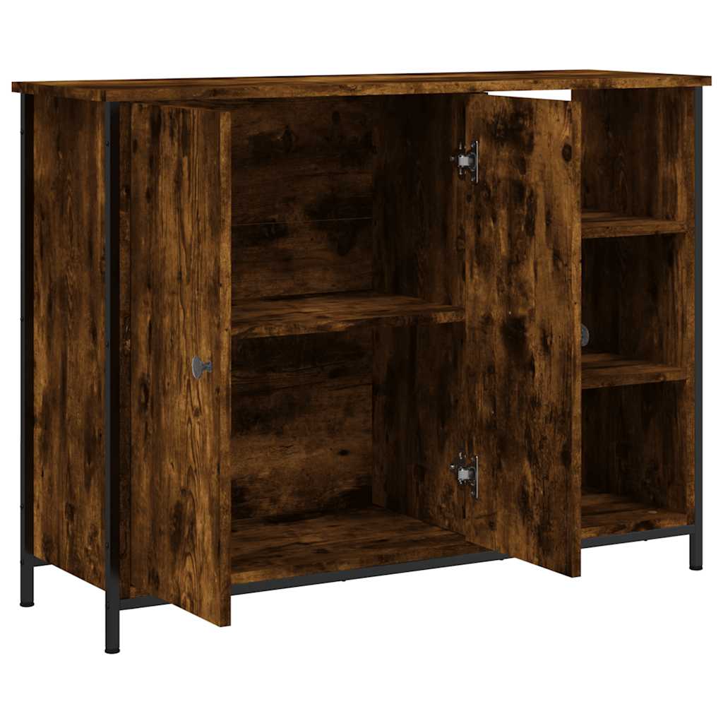 Sideboard Smoked Oak 100x33x75 cm Engineered Wood