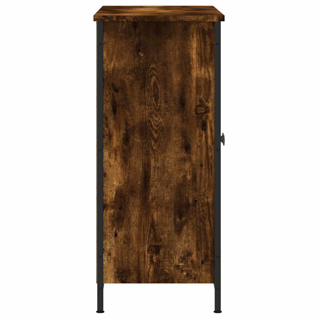 Sideboard Smoked Oak 100x33x75 cm Engineered Wood