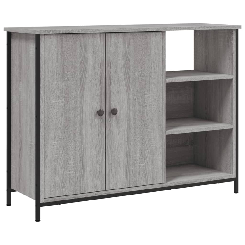 vidaXL Sideboard Grey Sonoma 100x33x75 cm Engineered Wood