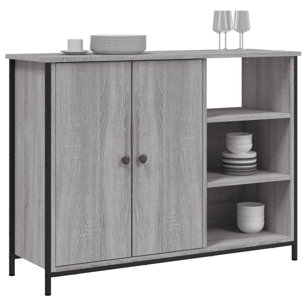 vidaXL Sideboard Grey Sonoma 100x33x75 cm Engineered Wood