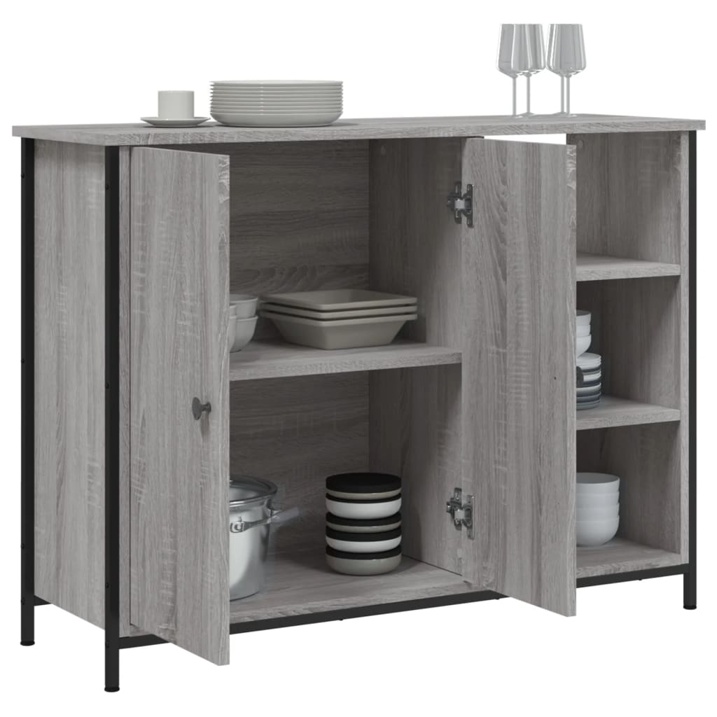 vidaXL Sideboard Grey Sonoma 100x33x75 cm Engineered Wood