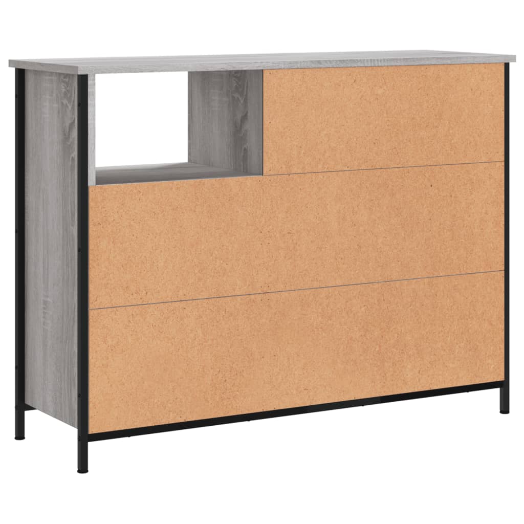 Sideboard Grey Sonoma 100x33x75 cm Engineered Wood