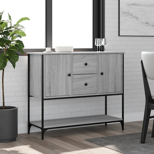 vidaXL Sideboard Grey Sonoma 100x36x85 cm Engineered Wood