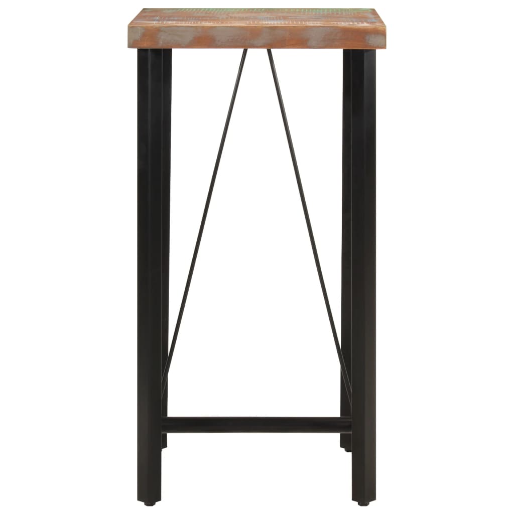 vidaXL Bar Table 55x55x107 cm Solid Wood Reclaimed and Iron