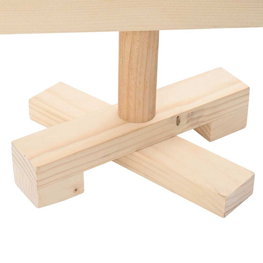 | Wooden Christmas Tree | with Stand natural 60 cm Solid pine wood