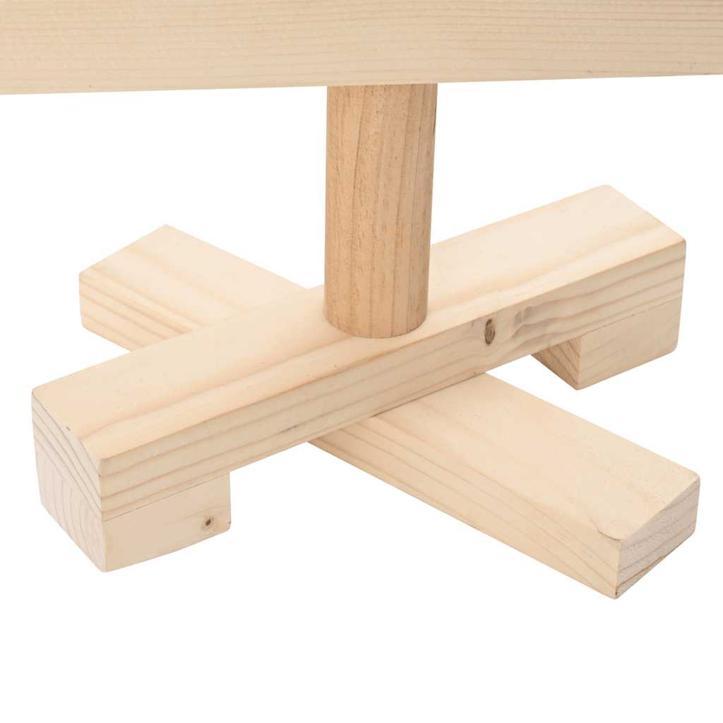 | Wooden Christmas Tree | with Stand natural 90 cm Solid pine wood