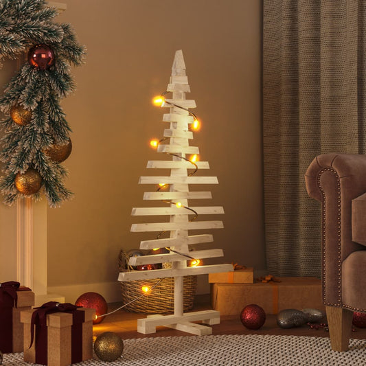 vidaXL Wooden Christmas Tree for Decoration 90 cm Solid Wood Pine