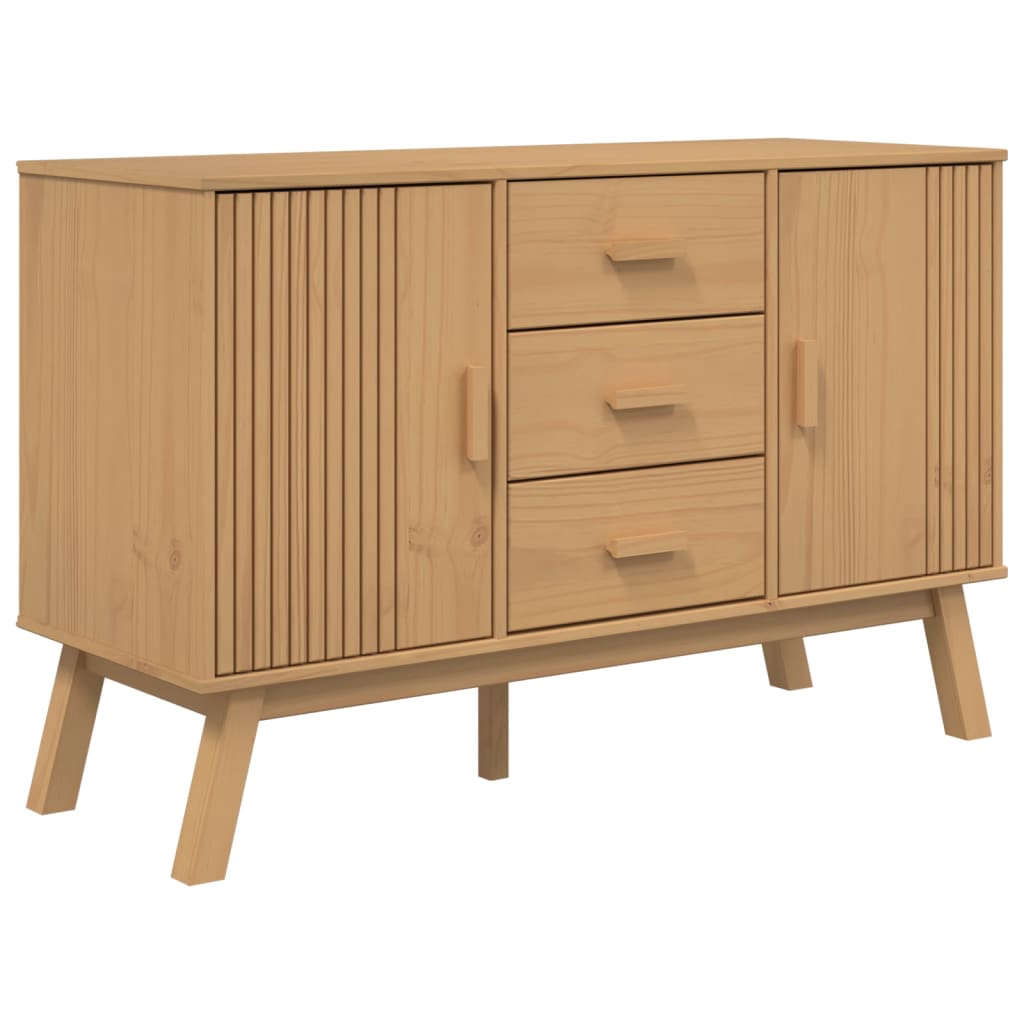 Sideboard "OLDEN" Brown 114x43x73,5cm Solid Wood Pine