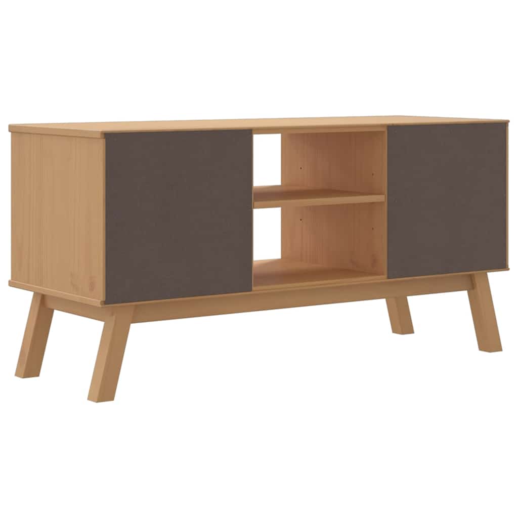 TV Cabinet "OLDEN" Brown 114x43x57 cm Solid Wood Pine