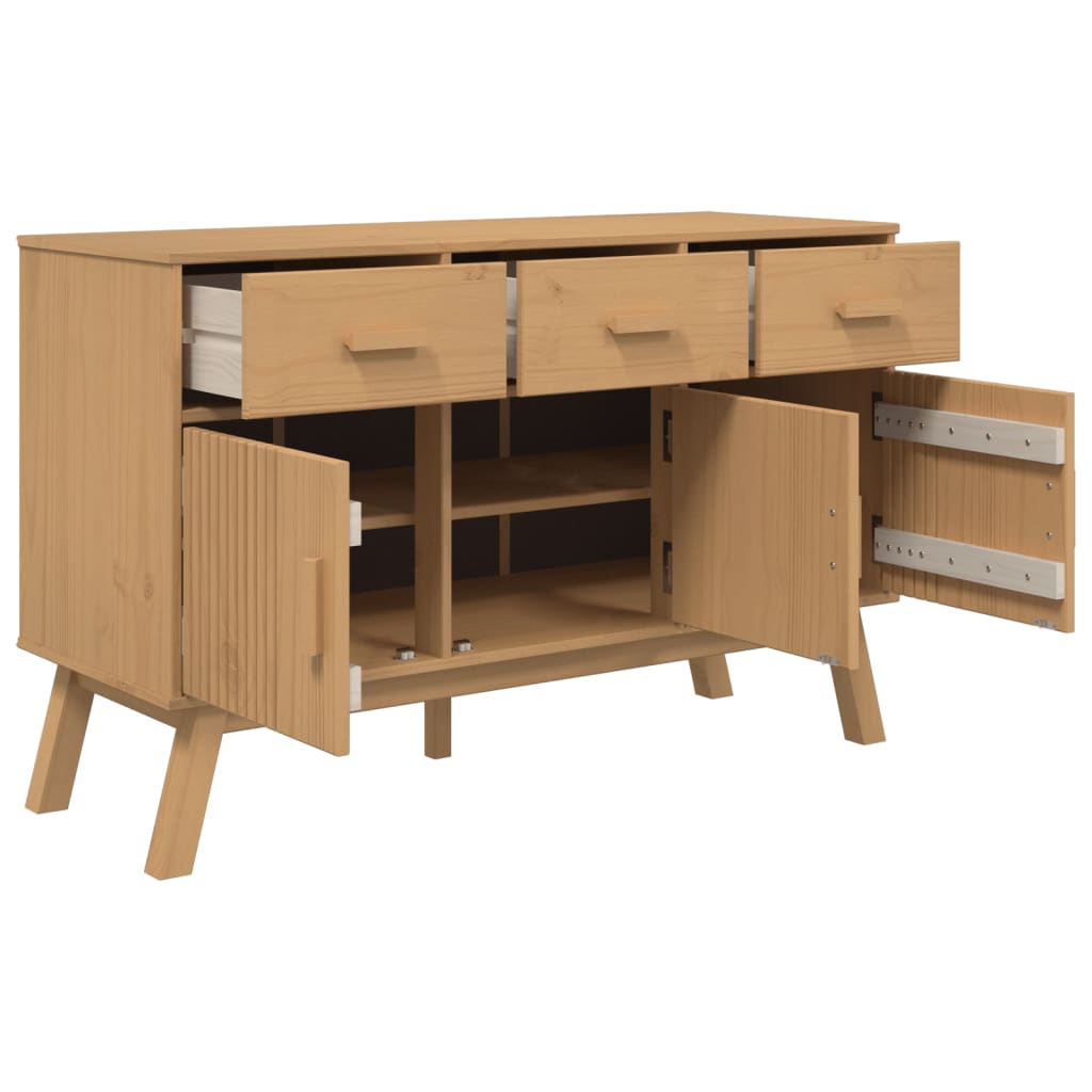 Sideboard OLDEN Brown 114x43x73.5 cm Solid Wood Pine