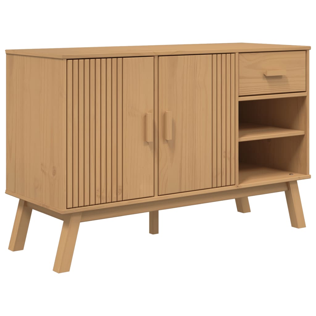 Sideboard "OLDEN" Brown 114x43x73,5 cm Solid Wood Pine