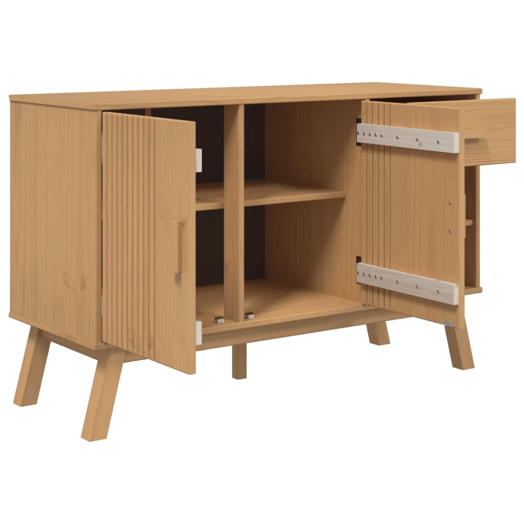 Sideboard "OLDEN" Brown 114x43x73,5 cm Solid Wood Pine