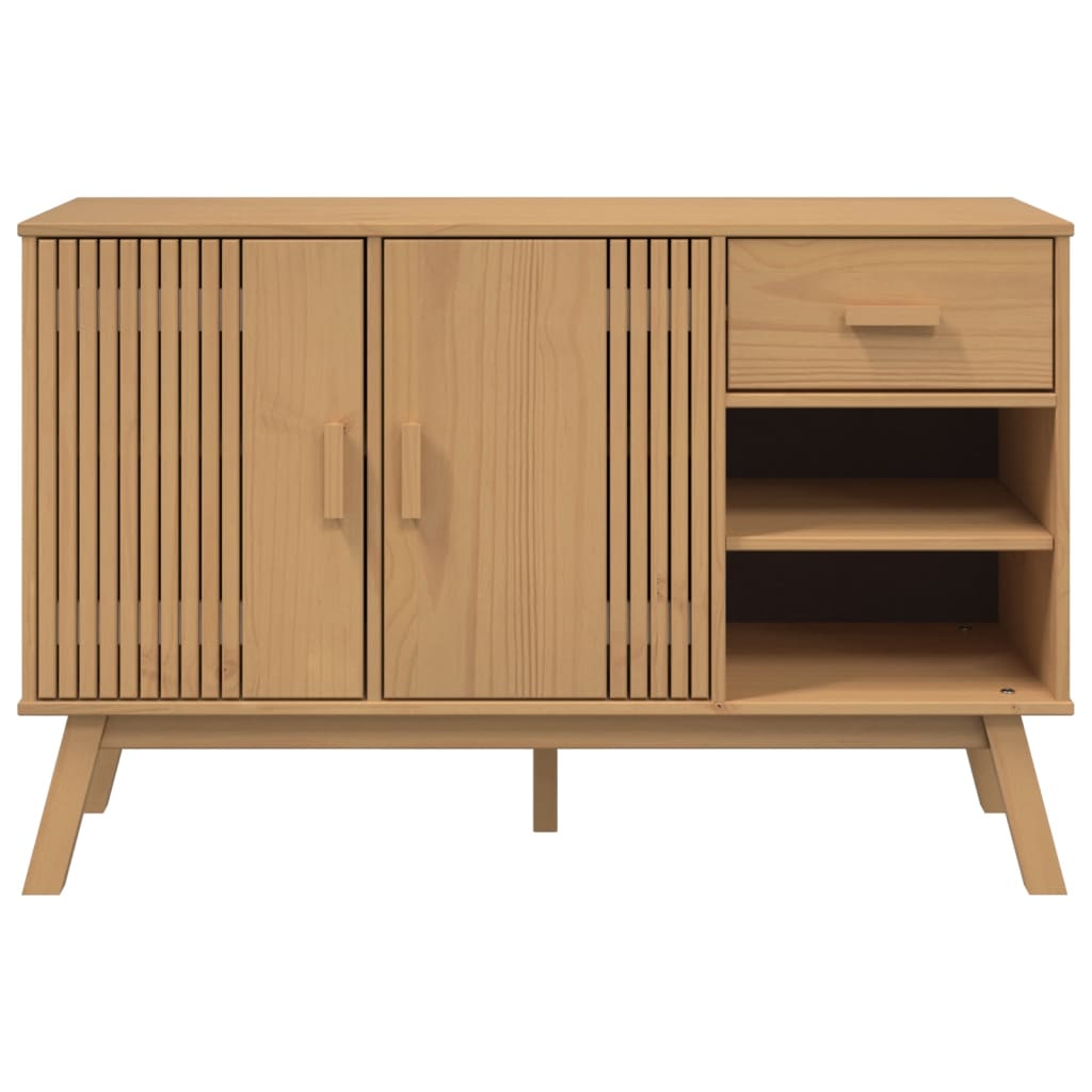 Sideboard "OLDEN" Brown 114x43x73,5 cm Solid Wood Pine