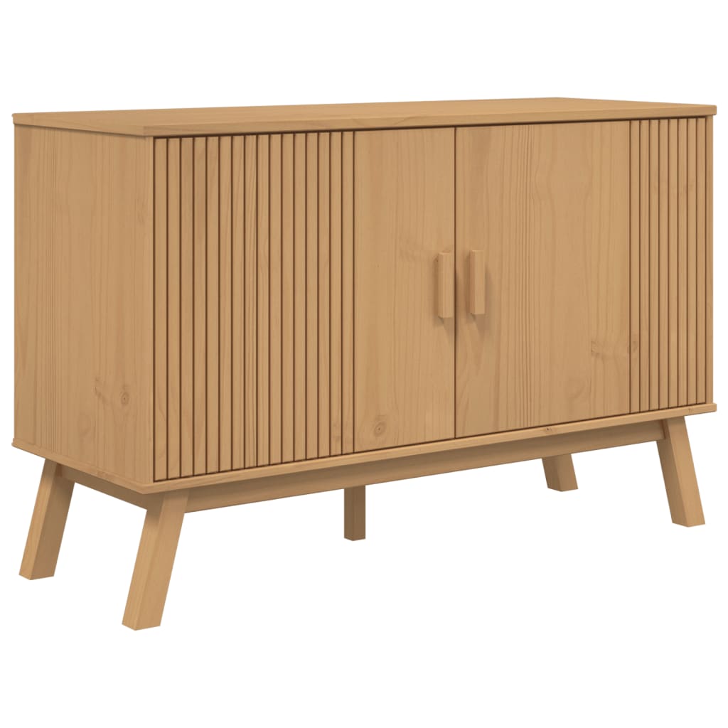 Sideboard "OLDEN" Brown 114x43x73,5 cm Solid Wood Pine