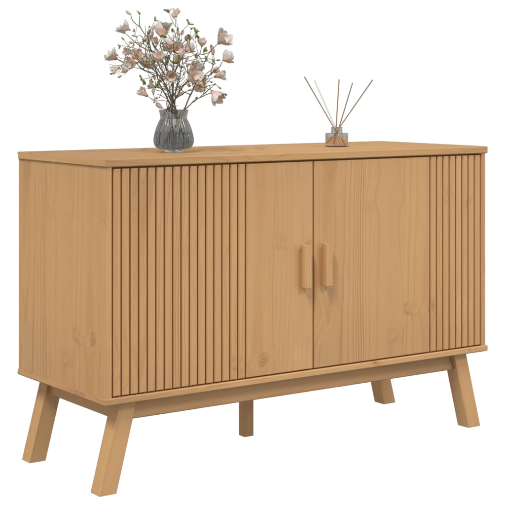 Sideboard "OLDEN" Brown 114x43x73,5 cm Solid Wood Pine